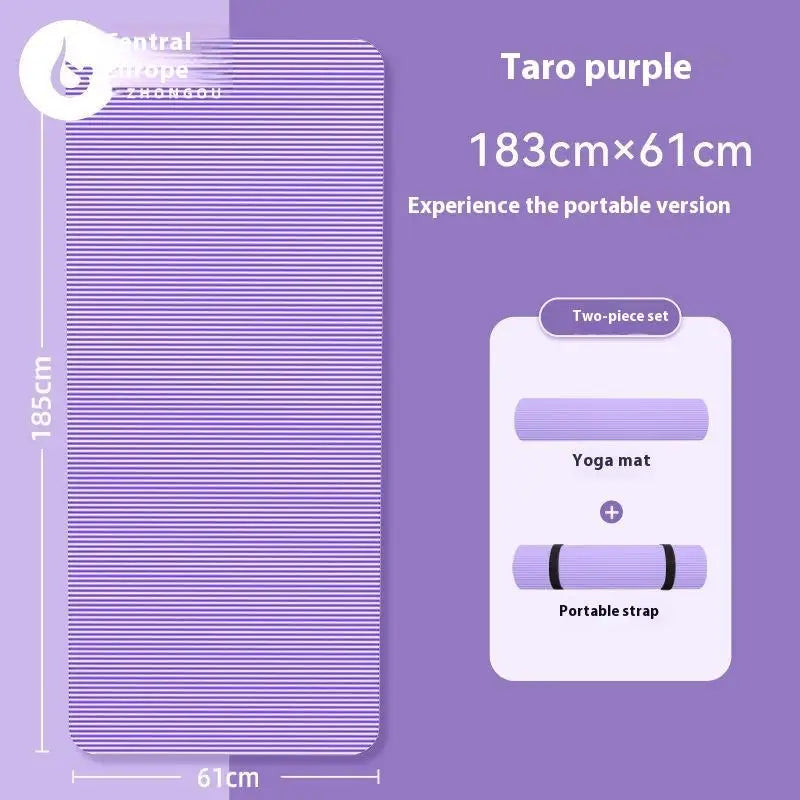 10MM Non-Slip Athletic Yoga Mat for Home Training, Pilates and Gymnastics