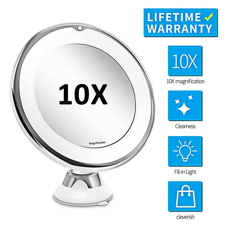 10x Magnifying Vanity Mirror with Lights Touch Screen LED Lighting