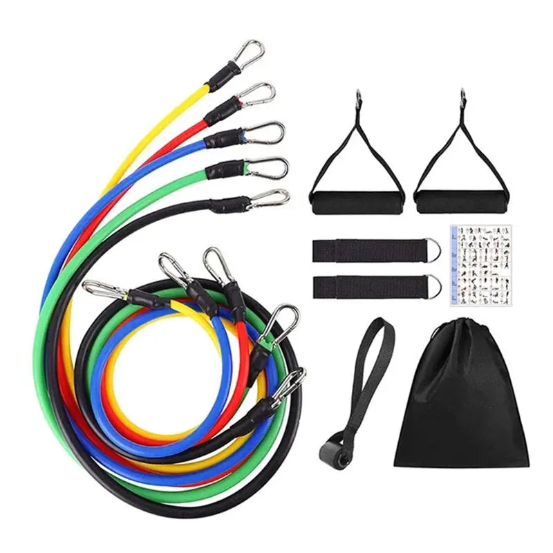 11pcs/Set Resistance Bands with carry bag