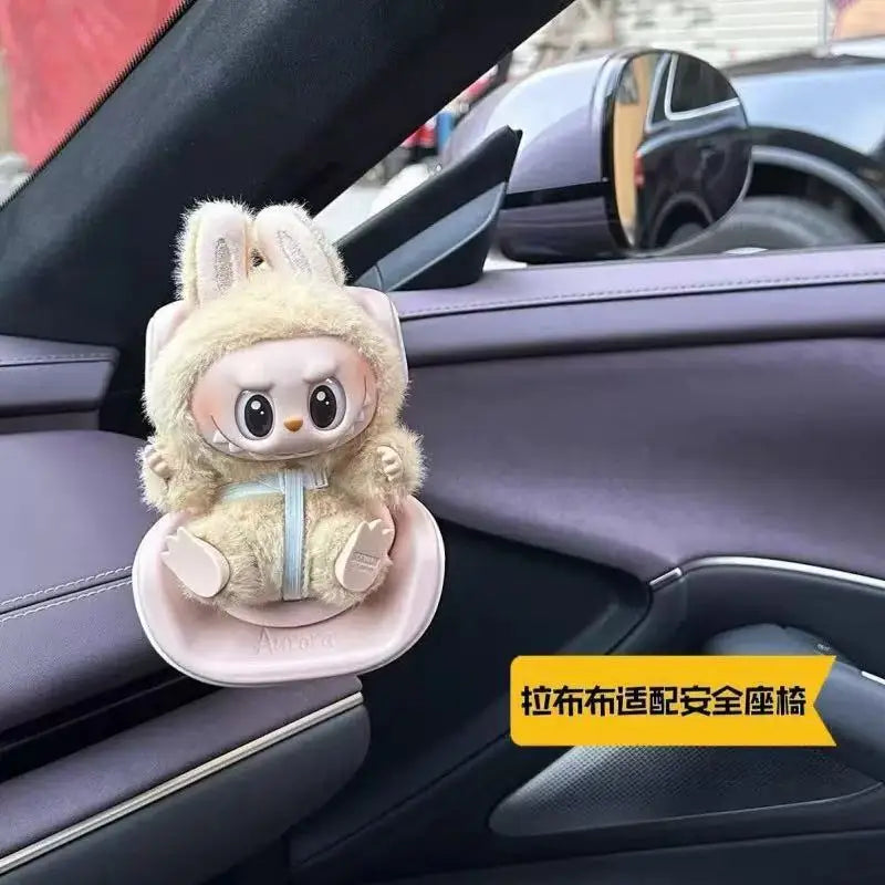 15-17cm doll Seat  3.0 Labubu car seat safety Seat Cute Doll Air Outlet high-grade Car Interior Decoration car seat