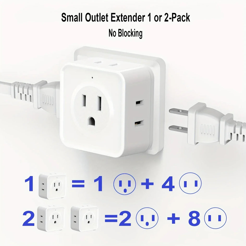 5 Way Multi Plug Outlet Extender, Wall Outlet Expander – Charm Curve ...