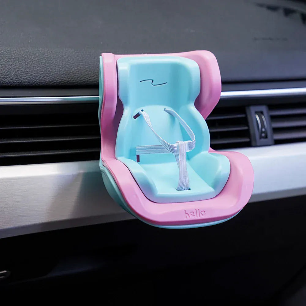 Car Doll Safety Seat 15-17cm Doll Cartoon Seat For Labubu Model Mini Plush Safety Seat Car Interior Accessories Gifts