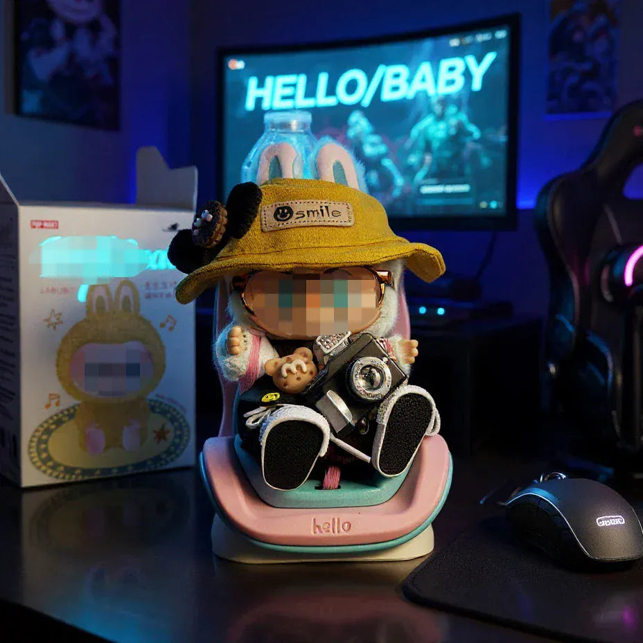 Labubu Car Seat Second Generation Sitting Party Safety Seat Air Outlet Accessories Car dollar storage Gift for Labubu Fan