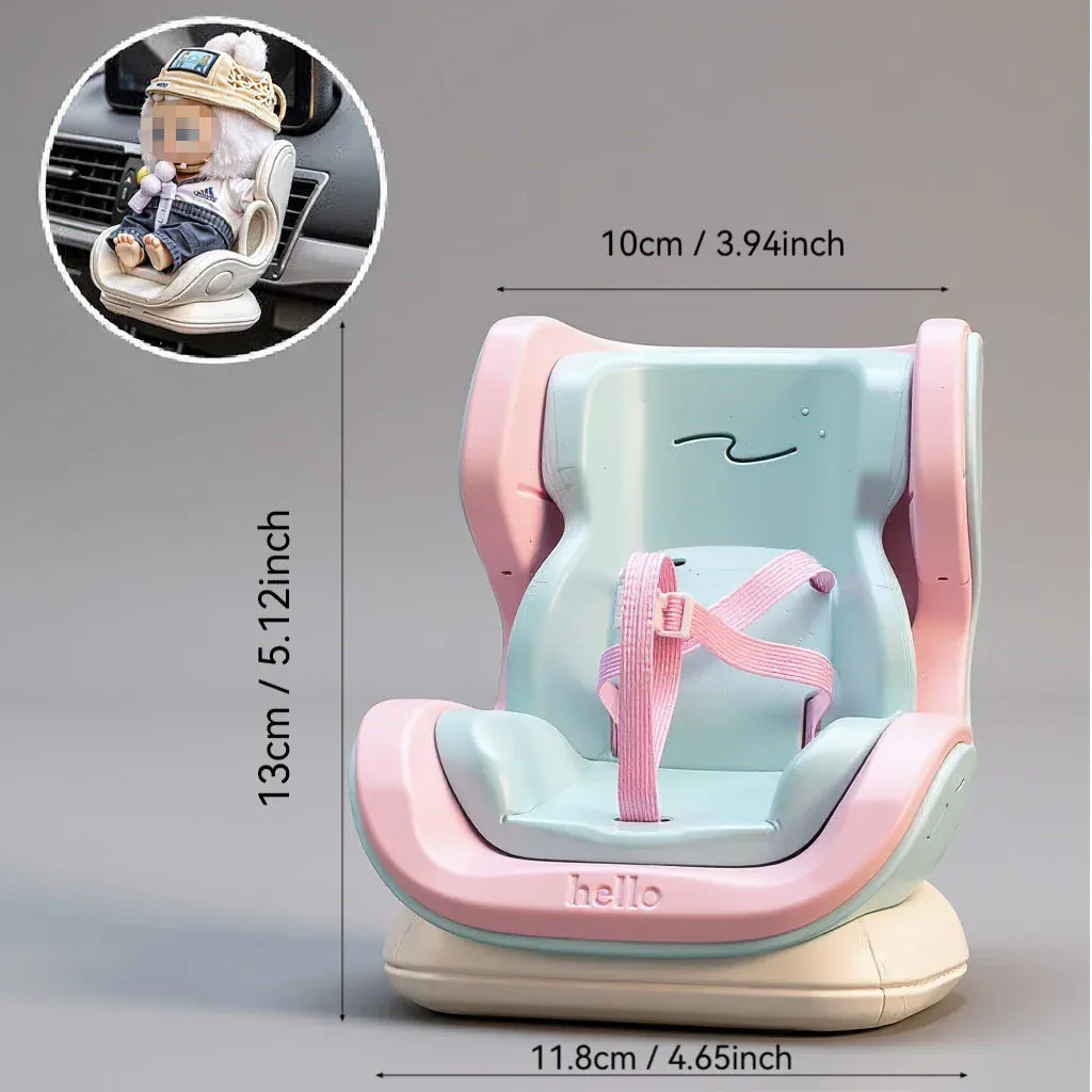 Labubu Car Seat Second Generation Sitting Party Safety Seat Air Outlet Accessories Car dollar storage Gift for Labubu Fan
