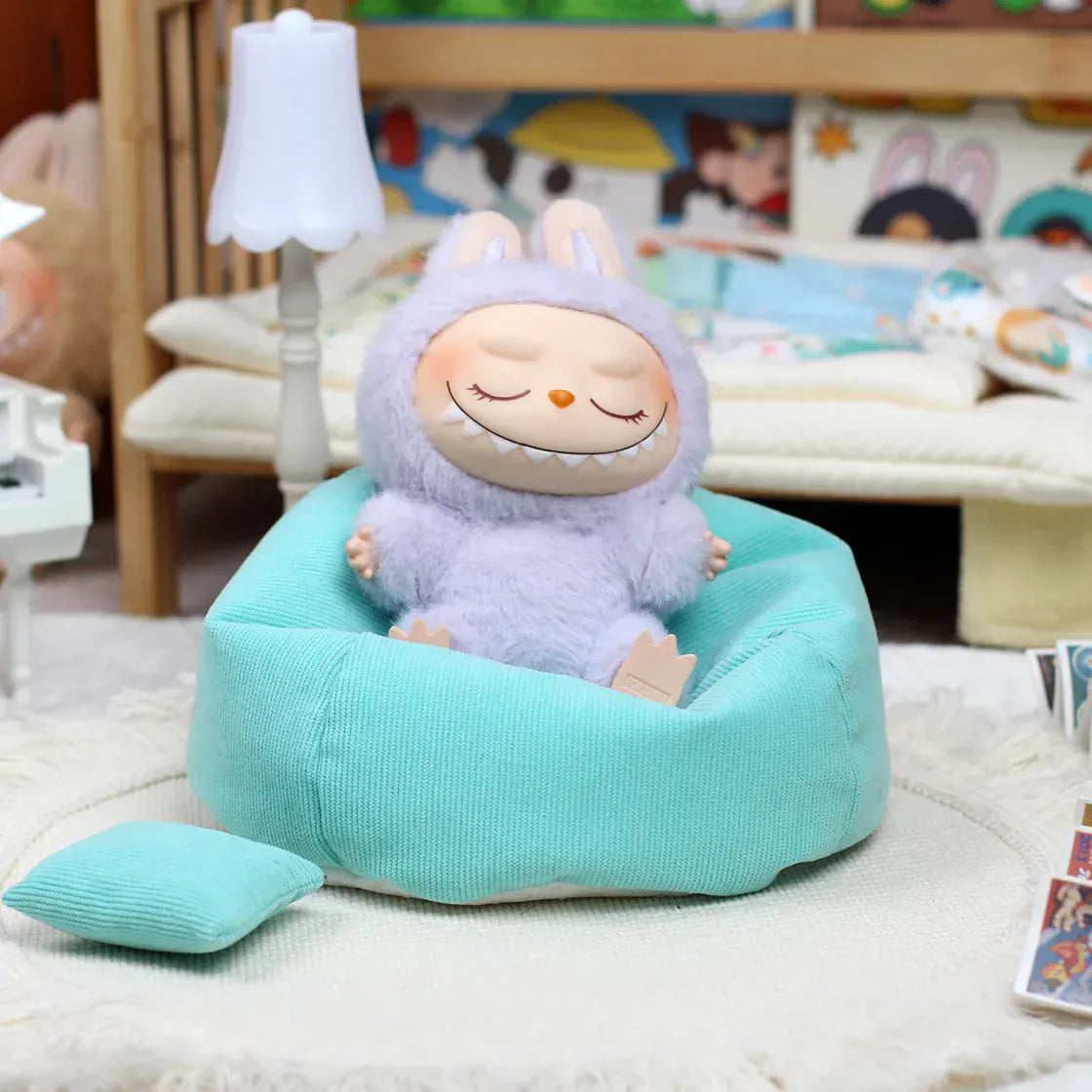 Labubu Doll Sofa for Labubu Mini Lazy Sofa Bed V1 V2 V3