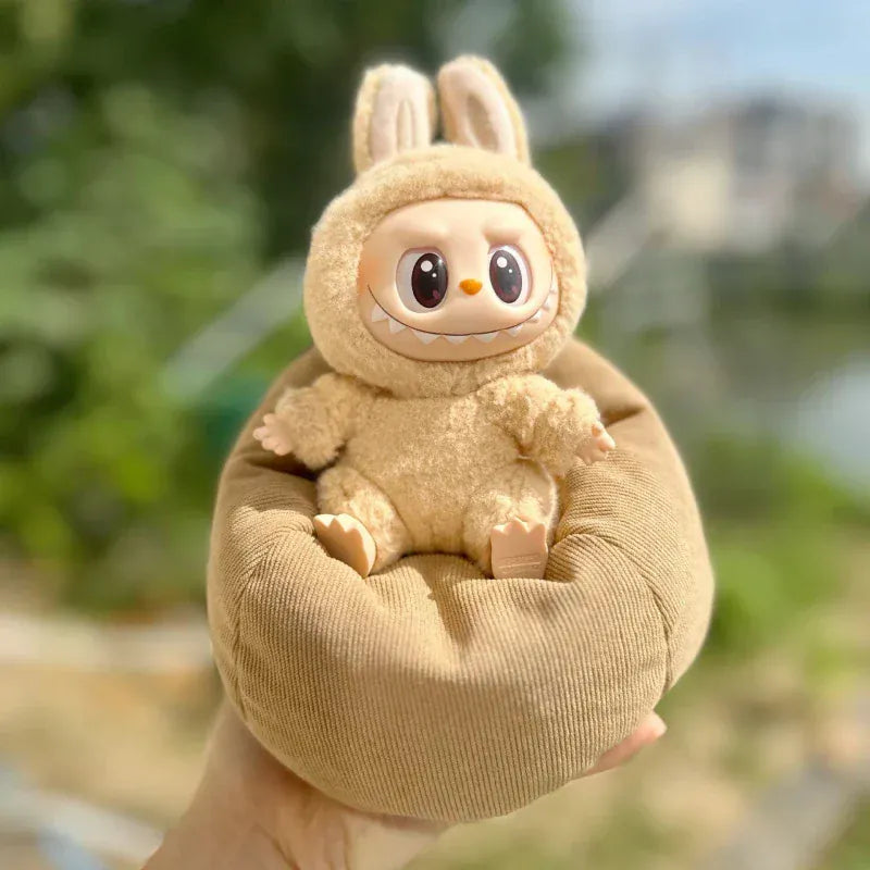 Labubu Doll Sofa for V1 V2 V3 17cm Plush Doll Seat DIY Clothing Accessories Cute Mini Sofa Bed Children's Toy Birthday Gift