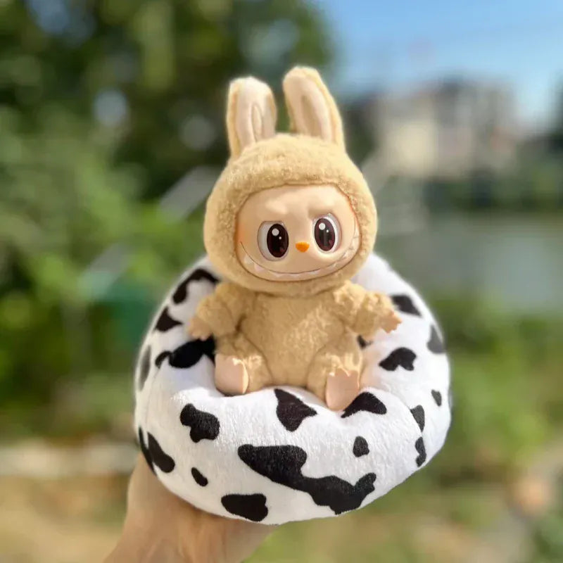 Labubu Doll Sofa for V1 V2 V3 17cm Plush Doll Seat DIY Clothing Accessories Cute Mini Sofa Bed Children's Toy Birthday Gift