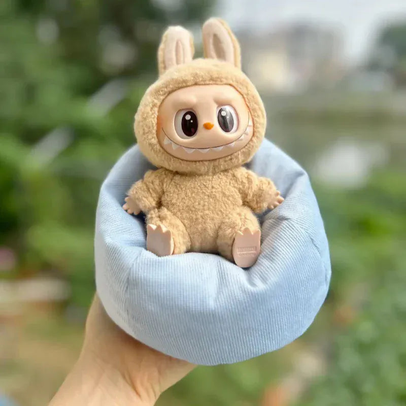 Labubu Doll Sofa for V1 V2 V3 17cm Plush Doll Seat DIY Clothing Accessories Cute Mini Sofa Bed Children's Toy Birthday Gift
