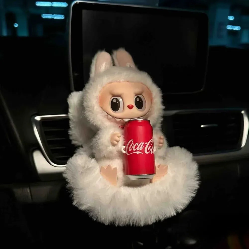 Labubu Plush Car Safety Seat Be Suitable for V1 V2 V3 Labubu Cute Car Air Outlet Decoration Doll Accessories Birthday Gift