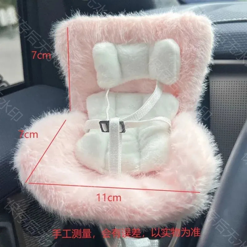 Labubu Plush Car Safety Seat Be Suitable for V1 V2 V3 Labubu Cute Car Air Outlet Decoration Doll Accessories Birthday Gift