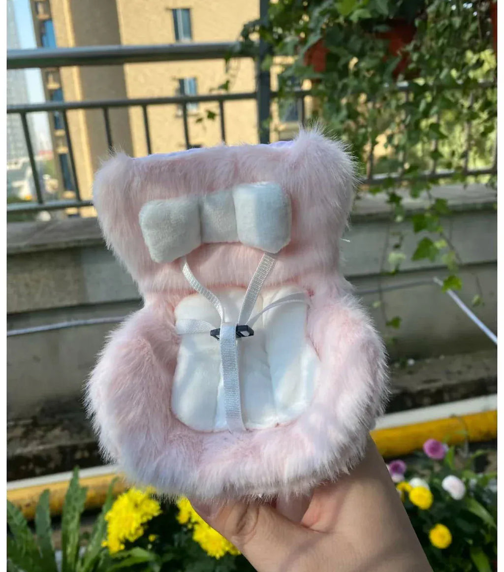 Labubu Plush Car Safety Seat Be Suitable for V1 V2 V3 Labubu Cute Car Air Outlet Decoration Doll Accessories Birthday Gift