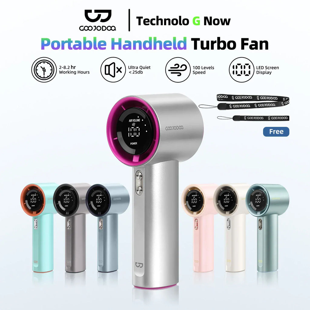 Mini Fan Rechargeable Electric Fan Digital Display – Charm Curve Boutique